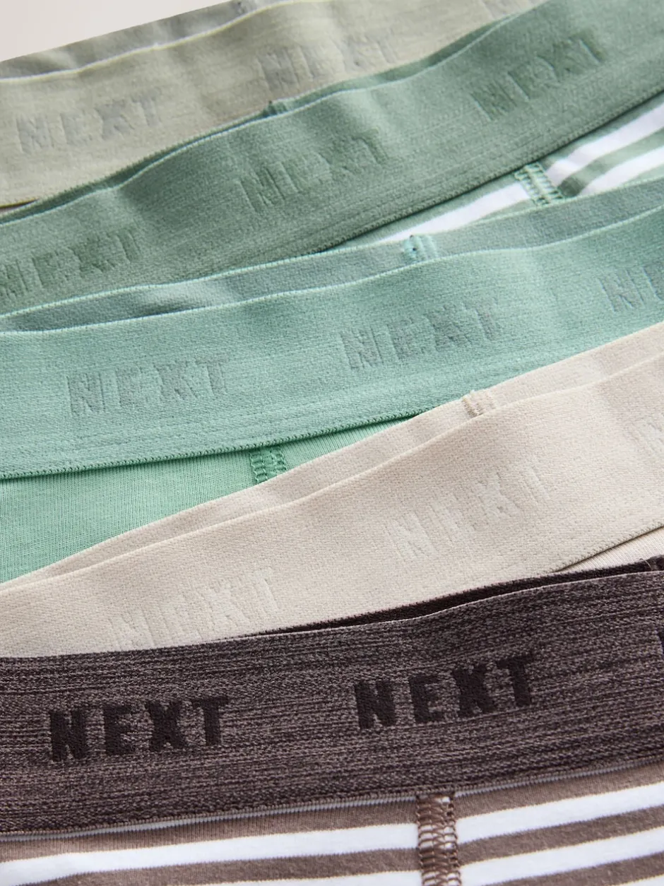 Next - Lot de 5 malles à motif junior (1.5-16ans) Rayures vertes/écrues Sale