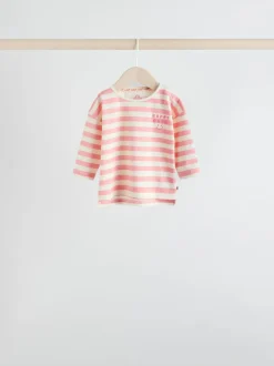 Next Rayure/slogan rose - Hauts bébé à manches longues Lot de 4 (0mois2ans) Online