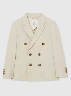 Reiss Belmont J Double boutonnage Textured Blazer With Wool Clearance