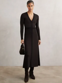 Reiss Laura Robe en maille Sale
