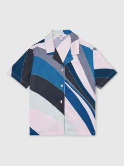 Reiss Tommi Chemises à col cubain imprimé Outlet