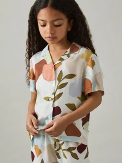 Reiss Tommi Chemises à col cubain imprimé Clearance