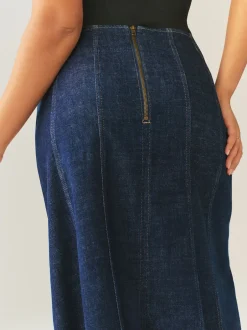 Next Rinçant denim - Jupe mi-longue cousue complète Hourglass Sale
