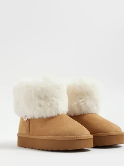 River Island Bottes doublées de fourrure avec poignets en fourrure Discount