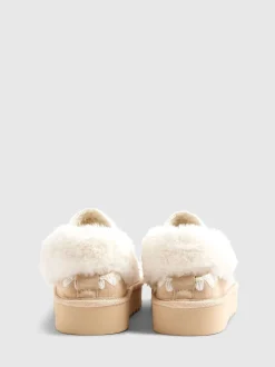 River Island chaussons Whipstch en fourrure Hot