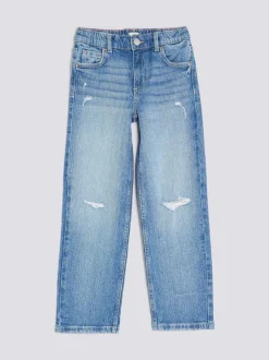 River Island Jean droit déchiré New