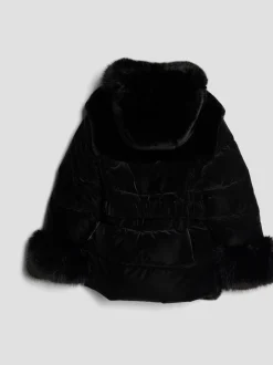 River Island Manteau matelassé en fourrure à ceinture pour fille Clearance