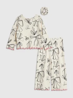 River Island Pyjama à manches longues monochrome avec nœud Best