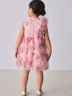 Baker by Ted Baker Robe à effet froissé en maille 3D et à épaules volantées Sale