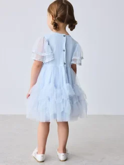 Baker by Ted Baker Robe bleue en maille brodée Clearance