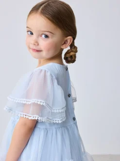 Baker by Ted Baker Robe bleue en maille brodée Clearance