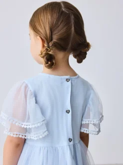 Baker by Ted Baker Robe bleue en maille brodée Clearance