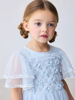 Baker by Ted Baker Robe bleue en maille brodée Clearance