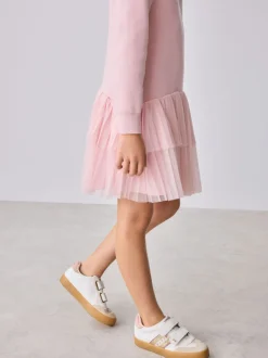 Baker by Ted Baker Robe rose en maille à ourlet en tulle Best