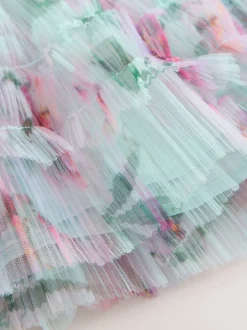 Baker by Ted Baker Robe verte en maille froissée à volants avec nœud dans le dos Best