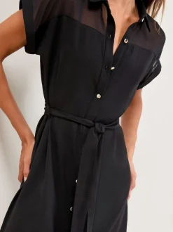 Lipsy Robe chemise Mini en maille ceinturée Online