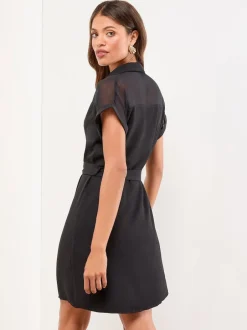 Lipsy Robe chemise Mini en maille ceinturée Online