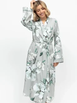 Cyberjammies Robe de chambre longue à manches à imprimé fleuri New