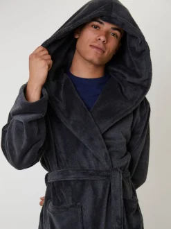 Loungeable Robe de chambre texturée à capuche pour homme Hot