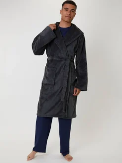 Loungeable Robe de chambre texturée à capuche pour homme Hot