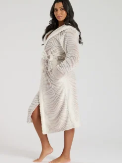 Loungeable Robe de chambre mi-longue à capuche Ombre Tiger Discount