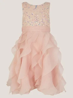 Monsoon Robe de fête à volants en cascade à sequins Sale