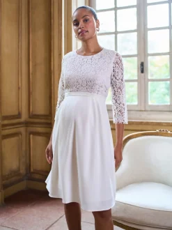 Seraphine Robe de Mariage Premium Dentelle Corsage Grossesse & Allaitement