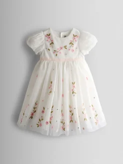 Jojo Maman Bébé Robe en tulle à ourlet fleur sauvage
