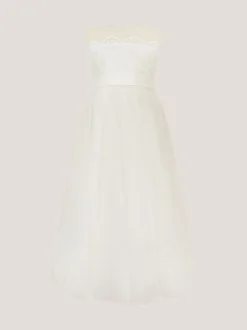 Monsoon Robe longue Cynthia en dentelle sans bretelles New