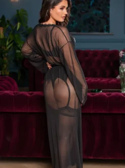 Pour Moi Robe longue Boudoir en maille et dentelle