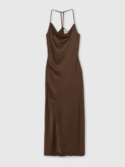 Reiss Robe nuisette Maisley en satin à col bénitier Outlet