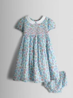 Jojo Maman Bébé Robe smockée à col Ditsy Fleuri