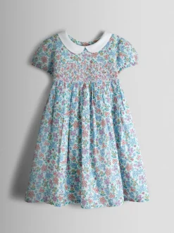 Jojo Maman Bébé Robe smockée à col Ditsy Fleuri