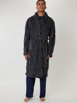 Loungeable Robes de chambre châle homme coupé en diamants Clearance