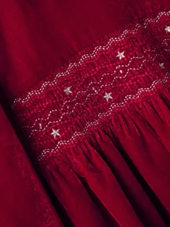 Jojo Maman Bébé Robes de fête en velours à taille smockée