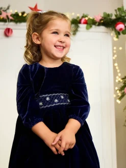 Jojo Maman Bébé Robes de fête en velours à taille smockée New