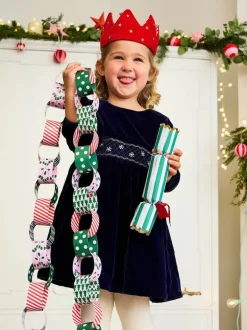 Jojo Maman Bébé Robes de fête en velours à taille smockée New