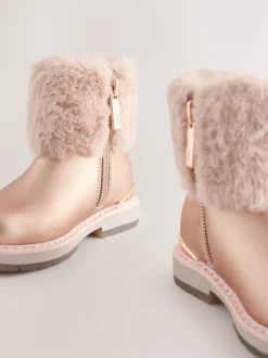 Baker by Ted Baker Rose - Bottes poignets en fausse fourrure avec nœud pour fille Online