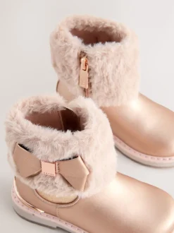 Baker by Ted Baker Rose - Bottes poignets en fausse fourrure avec nœud pour fille Online