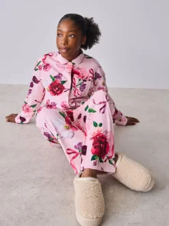 Baker by Ted Baker Rose - Ensemble Pyjamas Polaires Fleuris 2 Pièces New