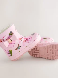 Baker by Ted Baker Rose - Bottes de bien-être doublées en fausse fourrure avec nœud pour fille Outlet