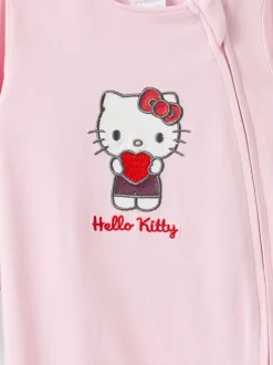 Cotton On Rose - Barboteuse zippée Hello Kitty à manches longues Hot