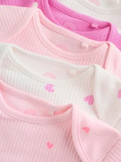 Next Rose - Bodys pour bébés Manches courtes 5 Pack