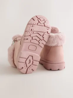 Next Rose - Bottes doublées de fausse fourrure à lacets Online