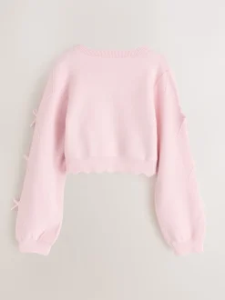 Baker by Ted Baker Rose - Cardigan à manches nœuds et bords festonnés