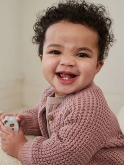 Next Rose - Cardigan bébé en tricot brodé d'un slogan au dos (0mths-2yrs) Online