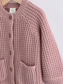 Next Rose - Cardigan bébé en tricot brodé d'un slogan au dos (0mths-2yrs) Online