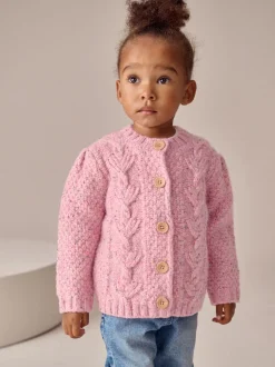 Next Rose - Cardigan en maille épaisse Bobble (3mths-10yrs) Online