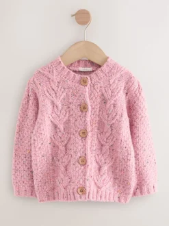 Next Rose - Cardigan en maille épaisse Bobble (3mths-10yrs) Online
