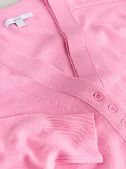 Next - Cardigan ultra-doux à col en V avec poches Rose Sale